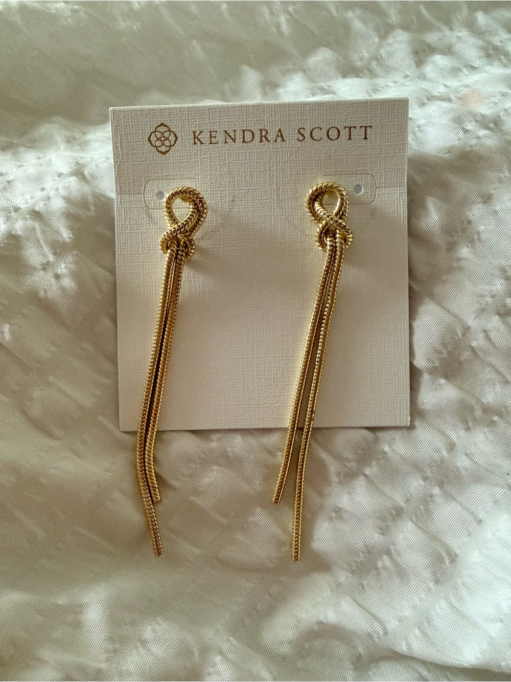 Kendra Scott Annie Gold Knot Tassel Drop Earrings